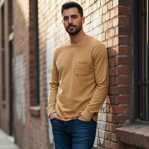 Goodfellow & CO Gold Long Sleeve T-shirt SIze M